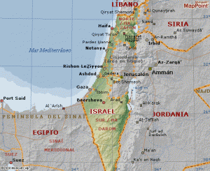 mapa de Israel